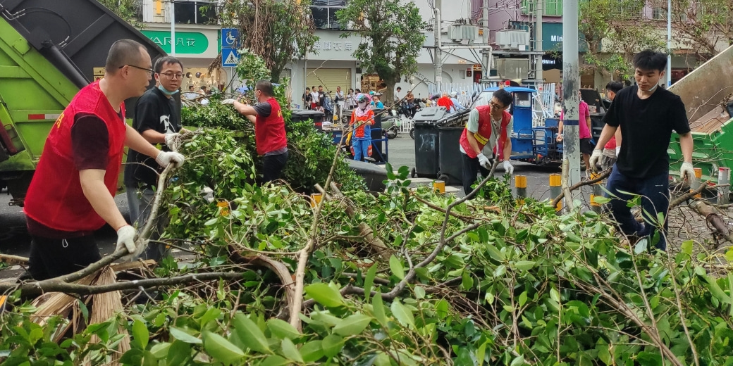 全力以“复” 重建家园｜清扫路面，清除路障……海南省医疗保障局这支灾后恢复建设“先锋队”尽显担当